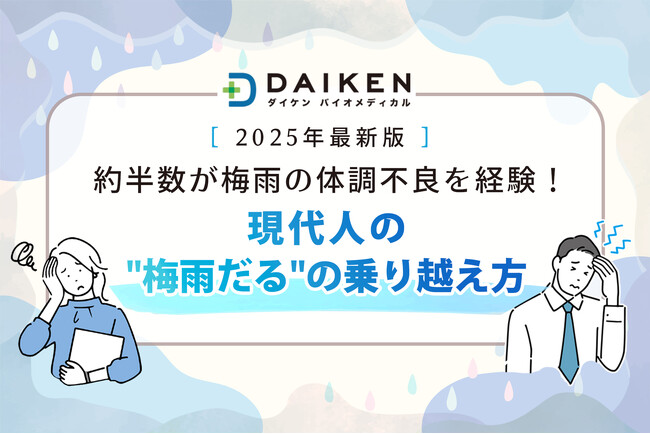 【3,000名調査】梅雨の体調不良の主因は“低気圧”!?約5割が「梅雨だる」を実感