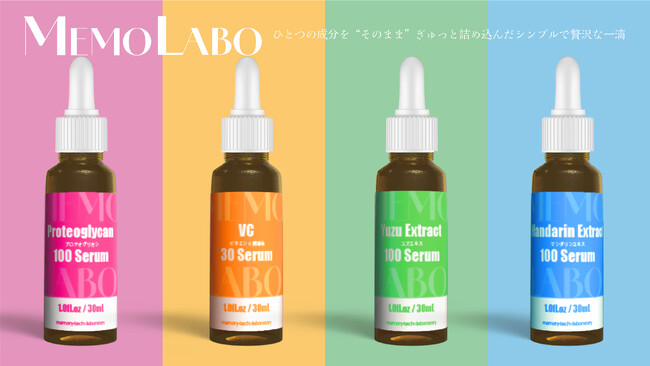 原液美容液ブランド「MEMOLABO（メモラボ）」誕生、美容液4種類をAmazonにて販売開始