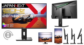 JAPANNEXTが28インチ IPSパネル 昇降式多機能スタンド搭載 120Hz/1msに対応の4Kゲーミングモニターを44,980円で6月6日(金)に発売 JAPANNEXTが28インチ IPSパネル 昇降式多機能スタンド搭載 120Hz/1msに対応の4Kゲーミングモニターを44,980円で6月6日(金)に発売