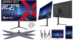 JAPANNEXTが32インチ IPSパネル 昇降式多機能スタンド搭載 USB-C給電に対応したフルHD液晶モニターを32,980円で6月6日(金)に発売