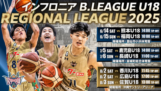インフロニア B.LEAGUE U18 REGIONAL LEAGUE 2025 出場のお知らせ