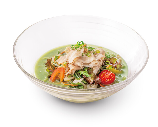 ファンケル ケール青汁を使用した「緑の豚しゃぶ冷やしちゃんぽん」「緑の野菜たっぷり食べるスープ」が6月16日（月）から販売開始