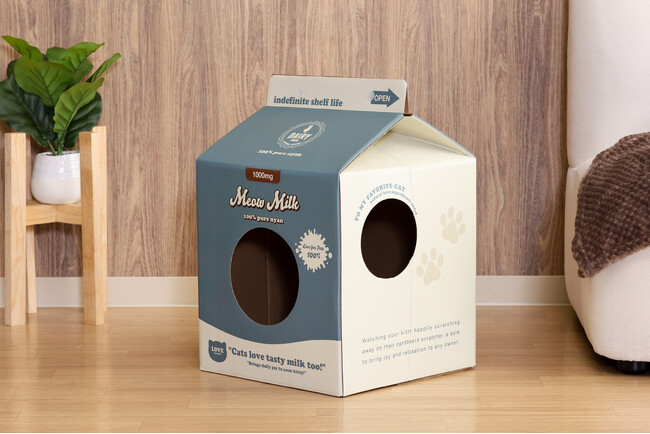 累計販売数4万台突破！人気の猫の爪とぎシリーズに、かわいいデザインの組み立てタイプの新作が登場！