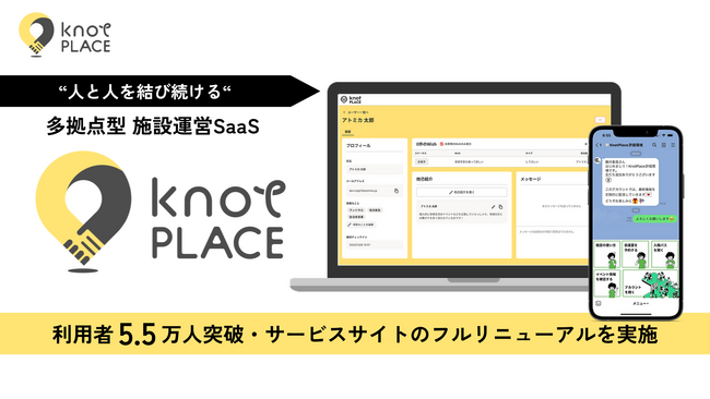 多拠点型施設運営SaaS「knotPLACE」利用者5.5万人突破・サービスサイトのフルリニューアルを実施