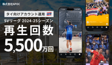 1シーズン目で累計5,500万再生達成！国内バレーボールリーグ「大同生命SV.LEAGUE」におけるタイ向けSNS運用の受託について