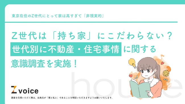 Z世代は「持ち家」にこだわらない？世代別に不動産・住宅事情に関する意識調査を実施！