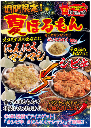この夏、ほるたん屋が本気を出す！超満足の「MEGAフェア」×「夏のホルモン」W開催！