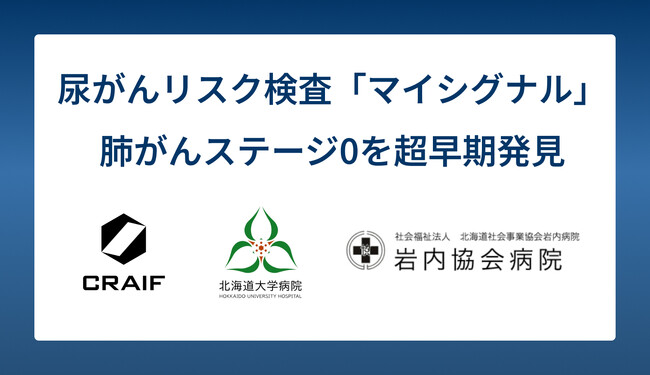 北海道大学・岩内協会病院・岩内町との共同プロジェクトにて、尿がん検査「マイシグナル」から肺がんステージ０の早期発見・早期治療を実証