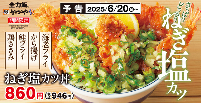 さっぱり＆がっつりを叶えたい「ねぎ塩カツ丼」かつやに新登場！