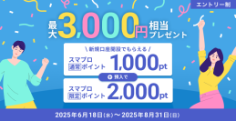 住信SBIネット銀行、「新規口座開設でスマプロポイントプレゼント！キャンペーン」実施のお知らせ