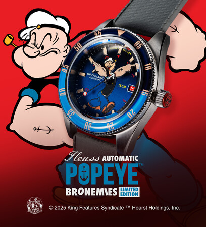 見惚れる剛腕時計！『スピニカー（SPINNAKER）』×「ポパイ（Popeye）」、初のコラボレーション時計を発売。