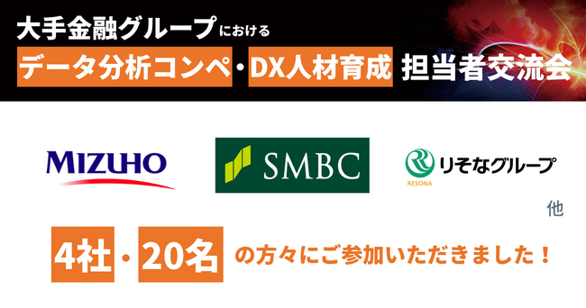 SIGNATE、日本を代表する大手金融グループ4社によるデータ分析コンペ・DX人材育成担当者交流会を開催！