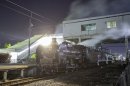 SLパレオエクスプレス　行田市駅入線時の様子(試運転時)2