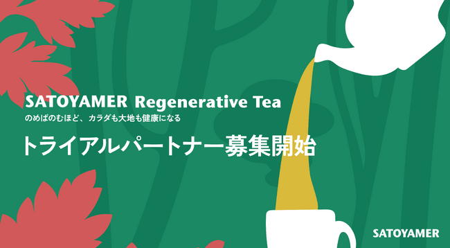 一杯のお茶から“リジェネラティブな暮らし”へ「SATOYAMER Regenerative Tea」のトライアルパートナー募集を開始