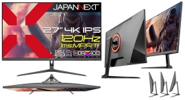JAPANNEXTがHDMI 2.1対応 27インチ IPSパネル搭載 120Hz対応の4Kゲーミングモニターを43,980円で6月20日(金)に発売