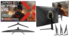 JAPANNEXTが27インチ FAST IPSパネル搭載 165Hz対応の4Kゲーミングモニターを57,980円で6月20日(金)に発売