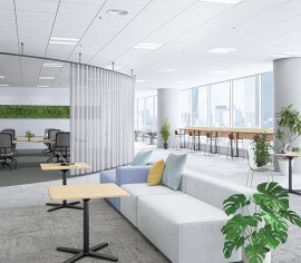 カーテンレール：フロウ　ブラック　ウェーブスタイル　固定吊棒付仕様