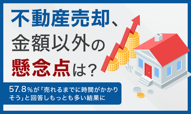 【不動産売却、金額以外の懸念点は？】57.8％が「売れるまでに時間がかかりそう」と回答しもっとも多い結果に