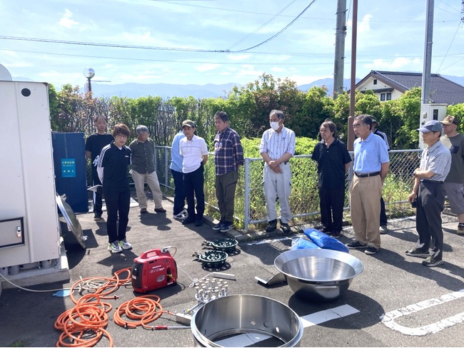 長野県駒ケ根市 町二区×ブルースカイランドリー 合同防災訓練を実施