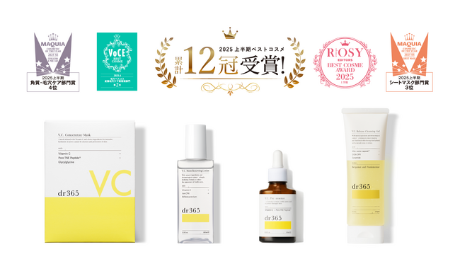 【2025年上半期累計12冠】dr365からベストコスメ受賞を記念した限定セットを発売！