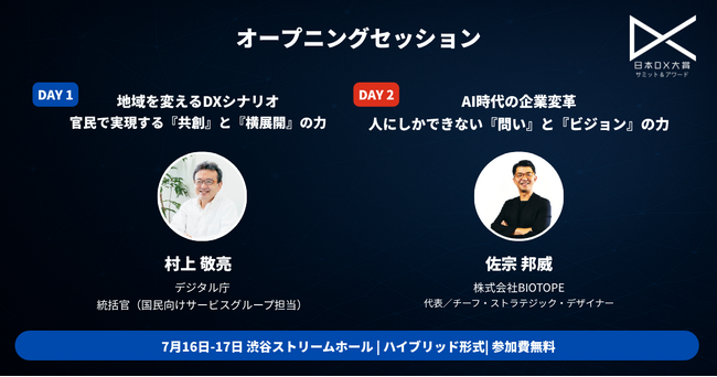 日本DX大賞2025サミット&アワード オープニングセッション決定!
