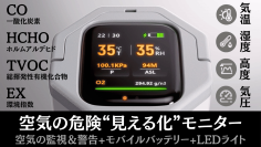 空気の危険を“見える化”！監視＆警告！MEMSセンサー搭載ポータブル空気モニター【2025年6月29日(日)20:00～】Makuakeにて先行販売開始。