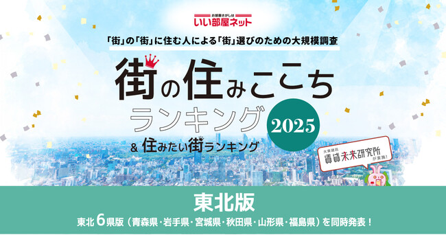 いい部屋ネット　街の住みここち＆住みたい街ランキング2025＜福島県版＞ランキング発表