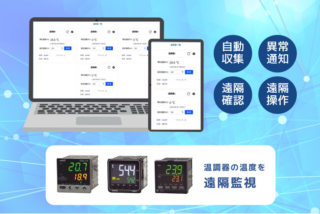 既存の温調器にあとづけでスマート化!IoT温調器遠隔監視システムの提供開始