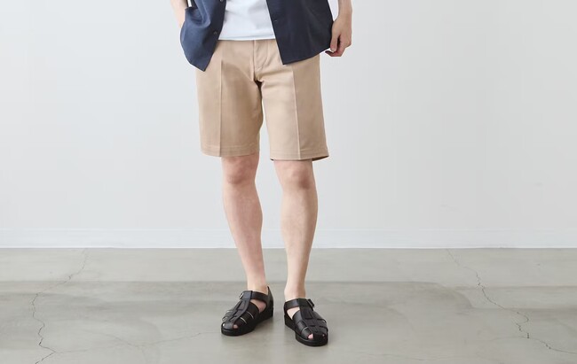 長崎のパンツ専業工場が手掛ける、“進化系チノクロス”「ファインチノ トラウザーハーフパンツ」登場