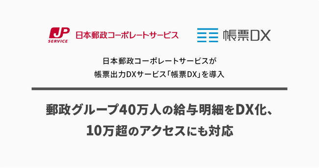 日本郵政コーポレートサービスが帳票出力DXサービス「帳票DX」を導入