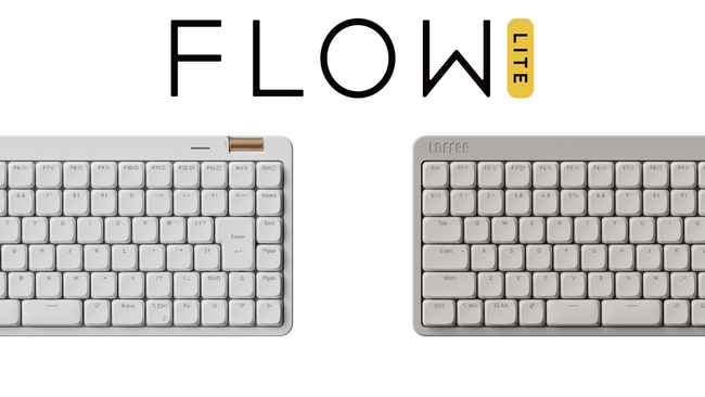 Lofree より待望のJIS配列（日本語配列）、静音キースイッチ搭載のロープロファイルメカニカルキーボード「Flow Lite JIS」が登場