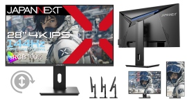 JAPANNEXTが28インチ IPSパネル USB-C(最大65W)給電に対応した144Hzの4Kゲーミングモニターを62,980円で6月27日(金)に発売