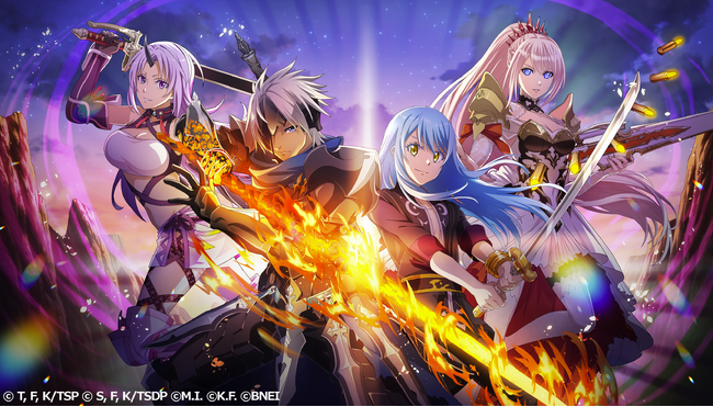 スマホアプリ『転生したらスライムだった件 魔王と竜の建国譚』『テイルズ オブ』シリーズとのコラボ開始！「テイルズ オブ アライズ」よりアルフェン、シオンとユーリ姿のリムル＝テンペストが登場！