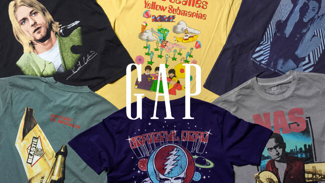 Gap、世界的なレジェンドアーティストとの「Vintage Music Tees」を7月1日に発売