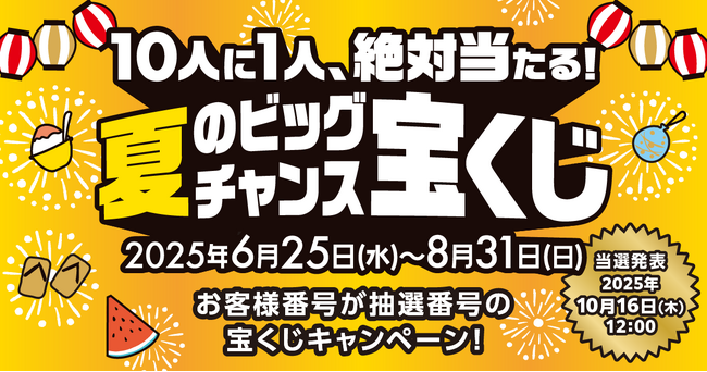 夏のスペシャルキャンペーン！Locca新規ご契約者様限定！ 『10人に1人絶対当たる！選べる賞品！夏のビッグチャンス宝くじ！』