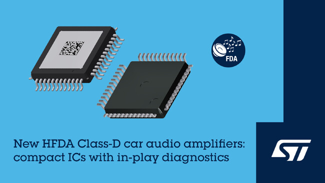 STマイクロエレクトロニクス、スマート・コックピットに最適な小型・2MHz PWMの車載用デジタル・オーディオ・アンプを発表
