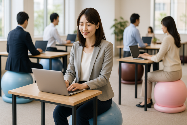 転倒災害予防のための新プログラムでアプローチ「からだチェック＆エクササイズ～バランスボール～」提供開始