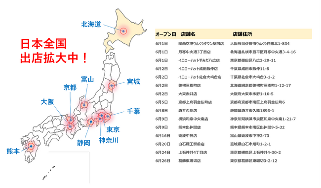 【6月速報】ニコニコレンタカー、15店舗が全国で一斉OPEN！