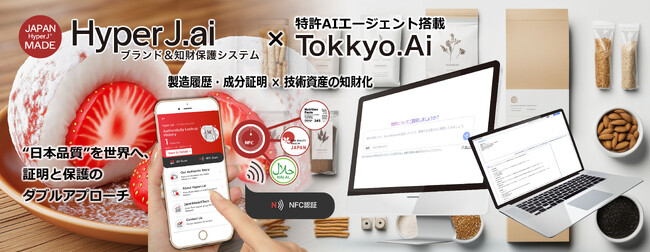 リーガルテックグループ　JAPAN MADE社、HyperJ × Tokkyo.Ai、化粧品・日用品の海外展開支援を本格展開へ