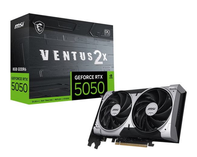 MSI、GeForce RTX(TM) 5050を搭載したグラフィックスカード「GeForce RTX(TM) 5050 8G VENTUS 2X OC」発表のお知らせ