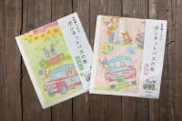 ～鹿作家めぐ×丸山繊維産業×奈良交通～蚊帳織りふきん「ボンネットバスの旅」発売