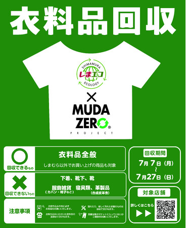 しまむらグループ、7/7（月）より全国900店舗で衣料品回収を実施！