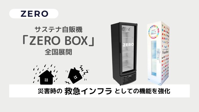 サステナ自販機「ZERO BOX」の全国展開により、災害時の救急インフラとしての機能を強化