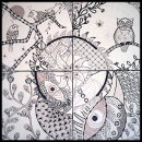 【サムサラの森】size:1454×1454mm 【サムサラの森】size:1454×1454mm