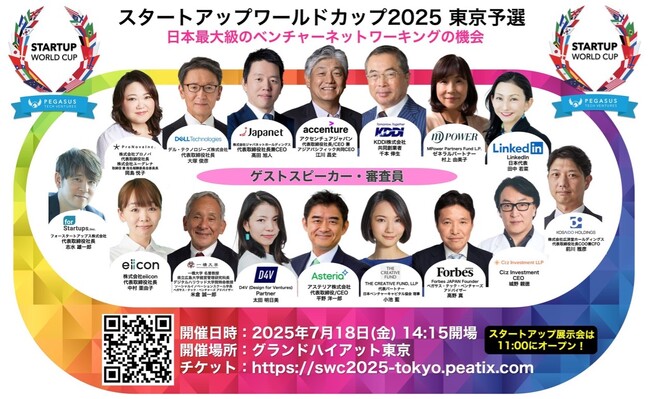 スタートアップワールドカップ2025東京予選：ついに来週7月18日開催！豪華スペシャルゲストが登壇予定！
