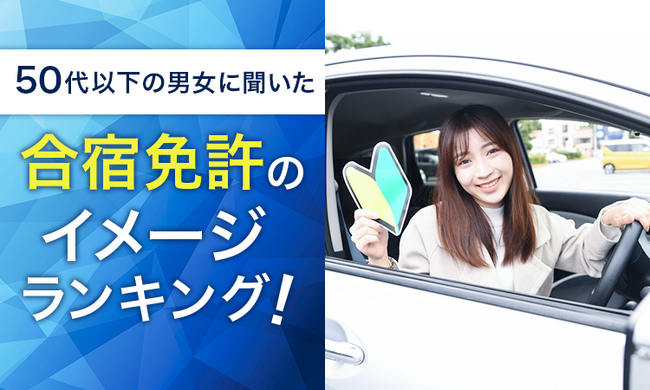 【50代以下の男女に聞いた】合宿免許のイメージランキング！