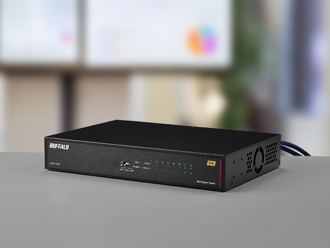 【全ポート10Gスイッチ】放熱性と静音性を両立した8ポートマルチギガ対応のスイッチングハブを8月上旬より発売