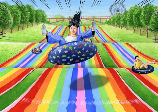 【さがみ湖MORI MORI】爽快＆スリリングで迫力満点！ストレス発散！全長100mの巨大チュービングスライダー「マジカルウェーブ」7/26(土)オープン