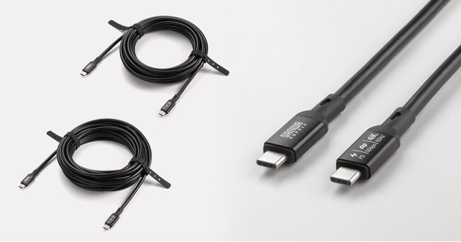 DisplayPort Alt Mode対応、USB Type-Cロングケーブルを発売
