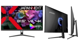 JAPANNEXTが31.5インチのVAパネルを搭載した4K液晶モニターを39,980円で7月11日(金)に発売